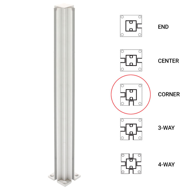 FHC 18" Corner Standard Partition Post
