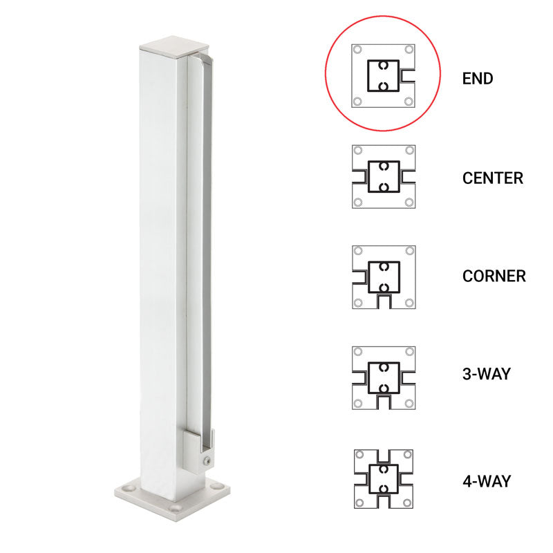 FHC 12" End 1" Air Space Partition Post