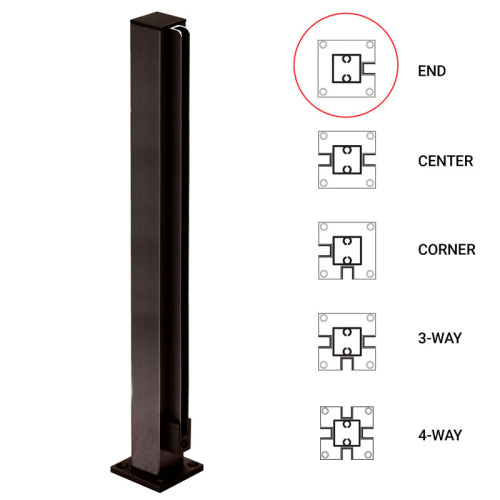 FHC 18" End 1" Air Space Partition Post