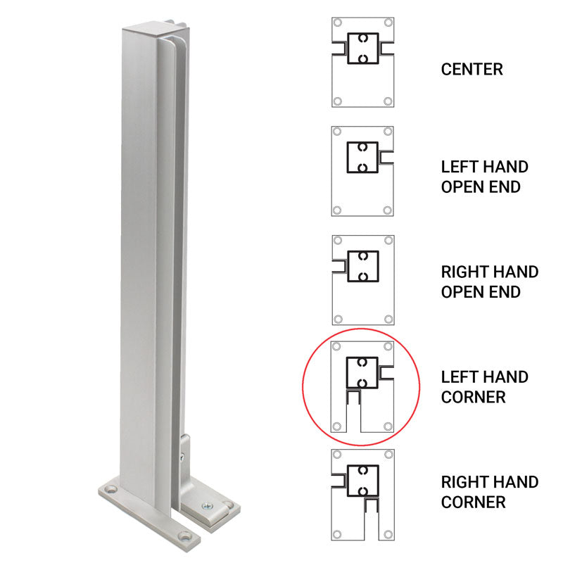 FHC 18" Corner Heavy Duty Partition Post