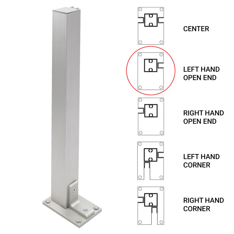 FHC 18" End Heavy Duty Partition Post