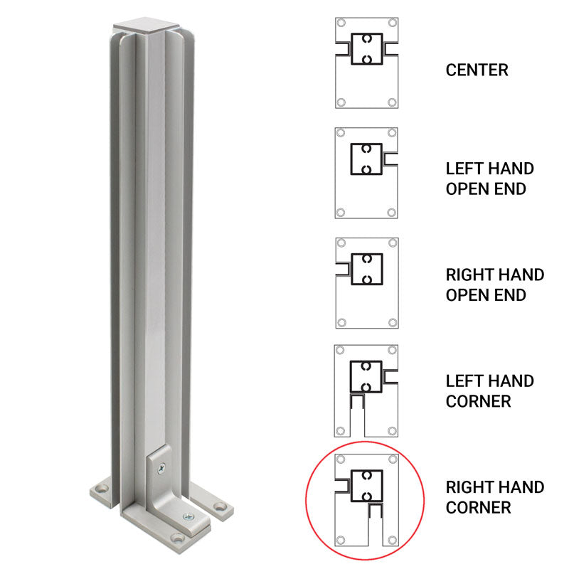 FHC 18" Corner Heavy Duty Partition Post