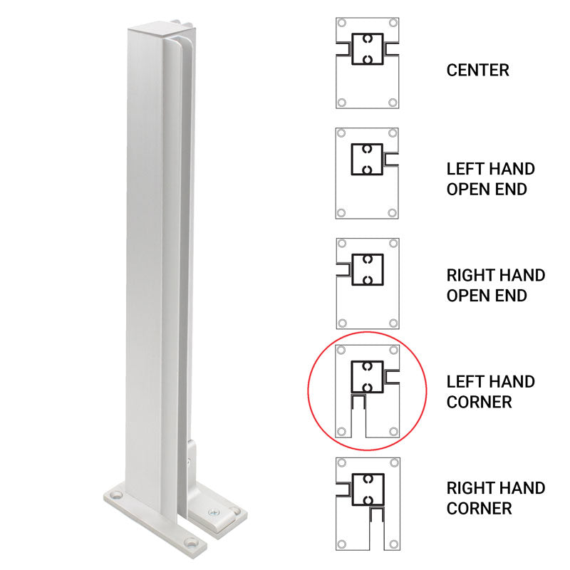 FHC 18" Corner Heavy Duty Partition Post
