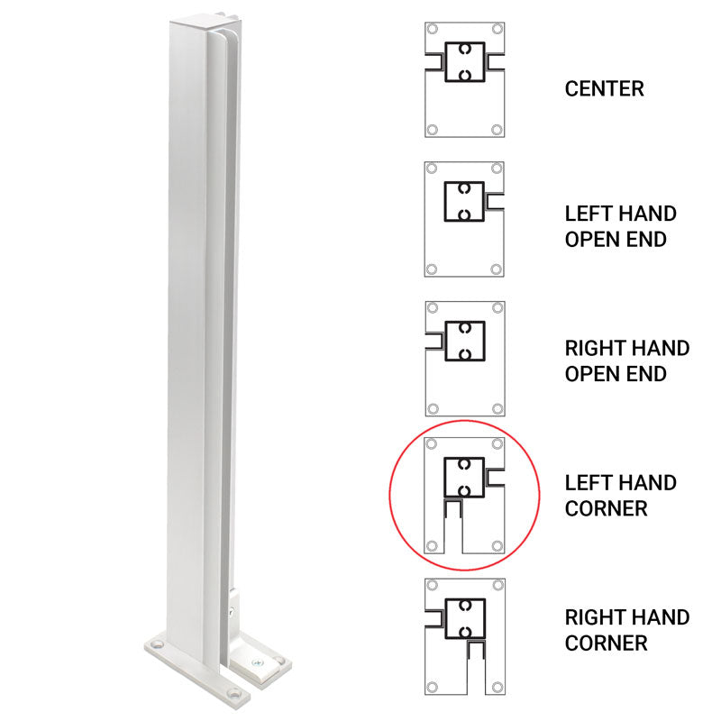FHC 24" Corner Heavy Duty Partition Post