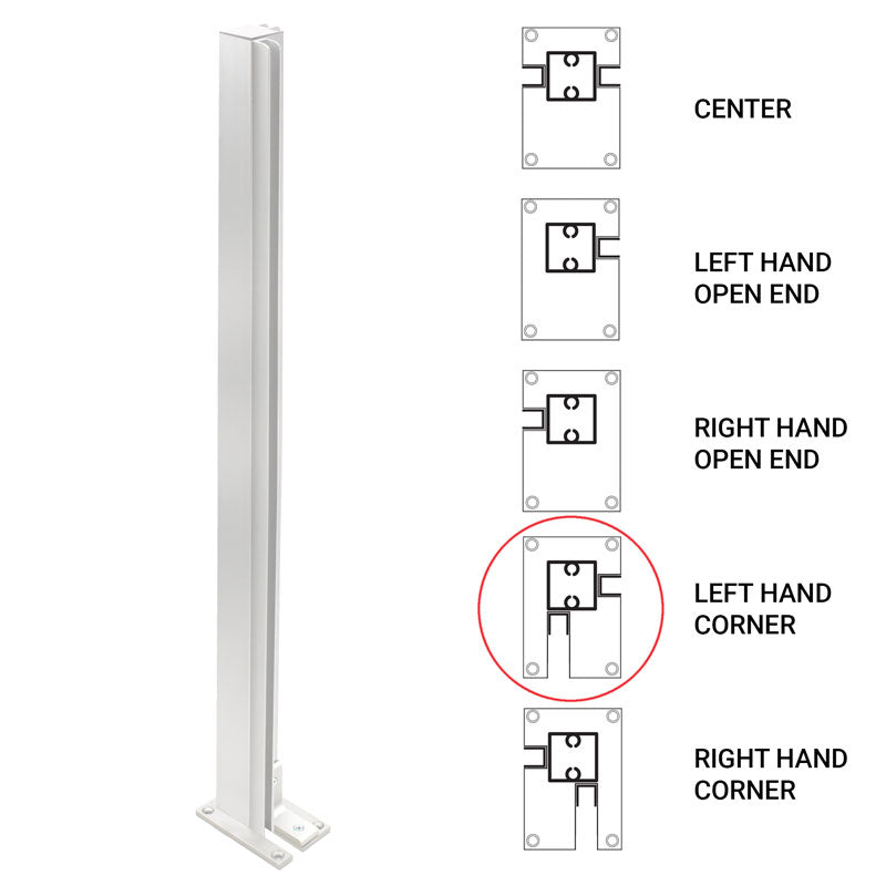 FHC 36" Corner Heavy Duty Partition Post