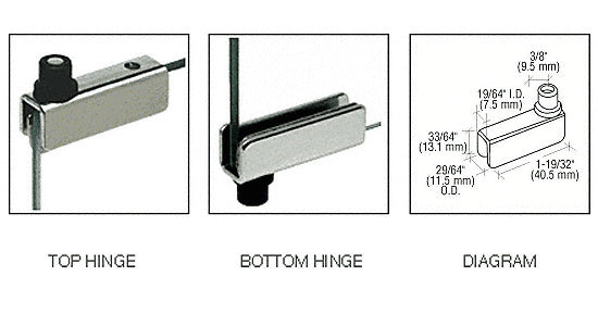 CRL Standard Mount Glass Door Hinge