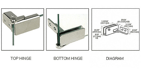 CRL Surface Mount Glass Door Hinge