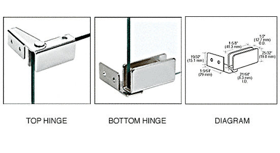 CRL Recess Mount Glass Door Hinge