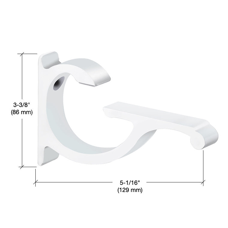 CRL Designer Aluminum Shelf Bracket for 3/8" to 1/2" Glass