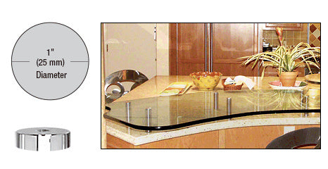 CRL 316 1" Diameter by 1/4" Long Standoff Base