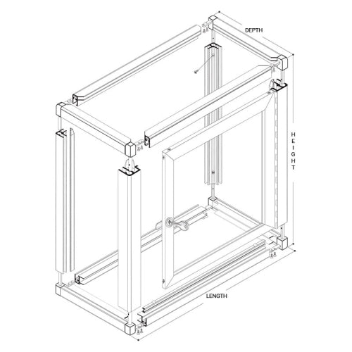 FHC Avalon Showcase 4040 Series Frame With Bottom Hinged Frame Doors