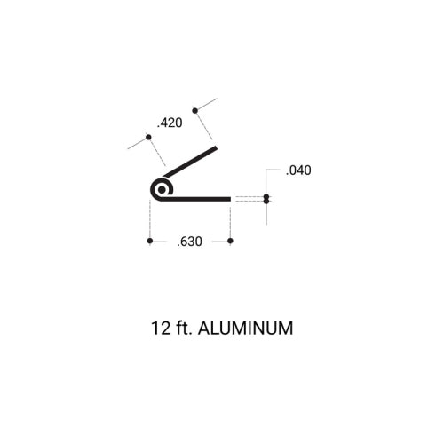 FHC Showcase Hinge 1" Wide 72" Long Aluminum Hinge