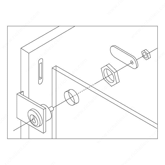 High Security Glass Door Cam Lock