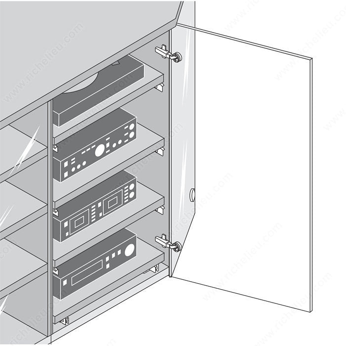 94° Screw-On Glass Door Hinge - Self-Closing
