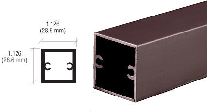 CRL 1-1/8" Square Tubing for Partition Post