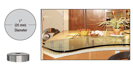 CRL 316 1" Diameter by 1/4" Long Standoff Base
