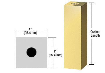 CRL 1" Square Standoff Base Custom Length