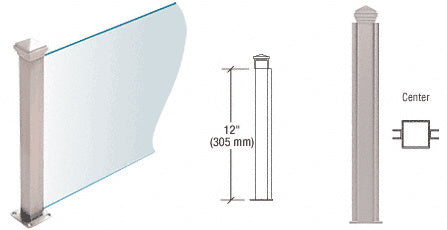 CRL 1-1/2" Square PP44 Plaza Series Counter/Partition Post Additional Image - 17