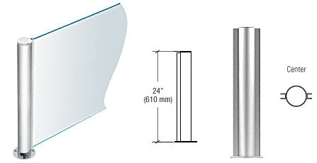 CRL 24" Round PP08 Elegant Series Counter/Partition Center Post
