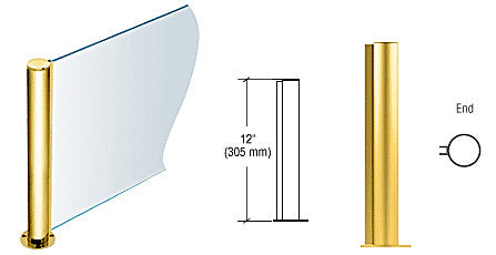 CRL 12" Round PP08 Elegant Series Counter/Partition End Post