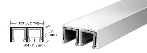 CRL Aluminum Plastic Lined Double Upper Channel