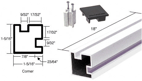 CRL Counter Post - 12", 18", 24" Hight Additional Image - 17