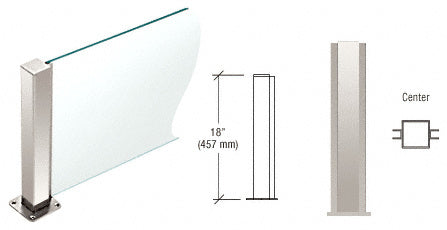 CRL 1-1/2" Square PP43 Plaza Series Counter/Partition Post Additional Image - 33