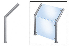 CRL Contemporary 201 Series 1-1/2" Tubing Glass On Slant and Front Only Sneeze Guard