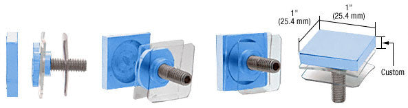 CRL Custom 1" Square Standoff Cap