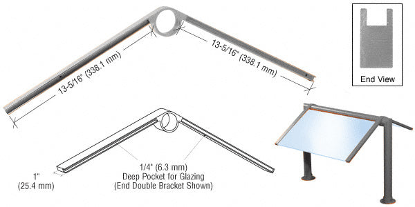 CRL 2" Double Faced Sneeze Guard Bracket *DISCONTINUED*