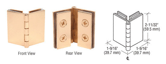 CRL Double Glass-to-Glass 90 Degree Return Hinge