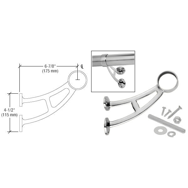 CRL Bar Foot Railing Bracket Additional Image - 2