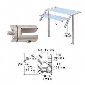 CRL Swivel Hinge Glass Fitting