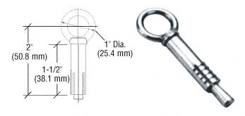 CRL Nickel Plated Ringed Anchor Fitting for Cable Display System