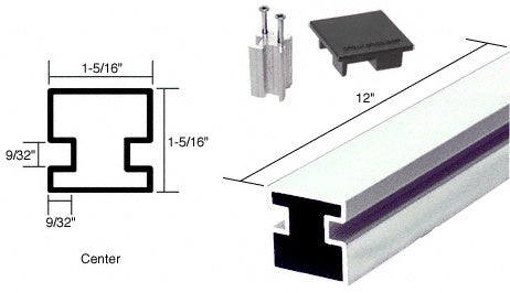 CRL 12" Center Aluminum Counter Post