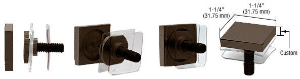 CRL Custom 1-1/4" Square Standoff Cap