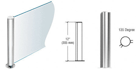 CRL 12" Round PP08 Elegant Series Counter/Partition 135 Degree Post