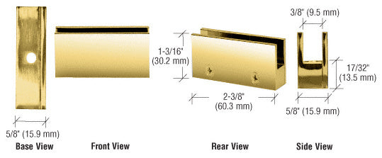CRL Face Plate Clamp for 1/4" to 5/16" Glass