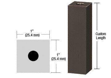 CRL 1" Square Standoff Base Custom Length