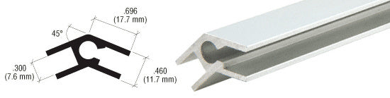 CRL Aluminum 45 Degree Upright Extrusion *DISCONTINUED*