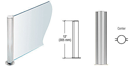 CRL 12" Round PP08 Elegant Series Counter/Partition Center Post