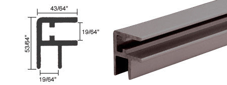 CRL Front Top Rail Showcase Extrusion