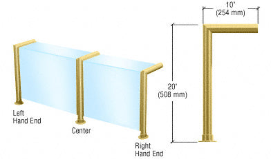 CRL Elegant Series Glass on Front and Top Shelf Sneeze Guard Additional Image - 1
