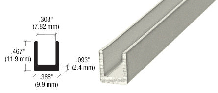 CRL 1/4" Single Aluminum U-Channel
