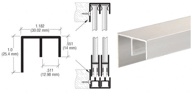 CRL Surface Mount Double Channel Extrusion