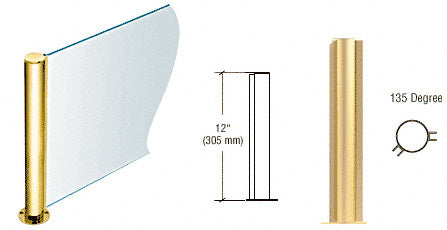 CRL 12" Round PP08 Elegant Series Counter/Partition 135 Degree Post
