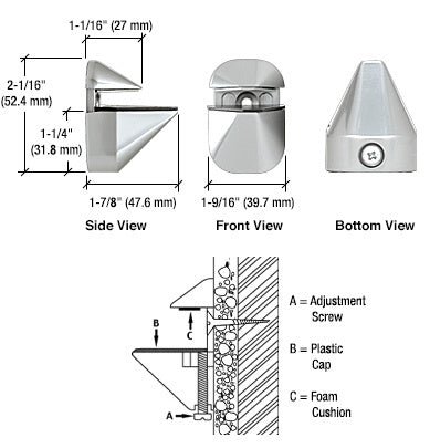 CRL Adjustable Shelf Clamp