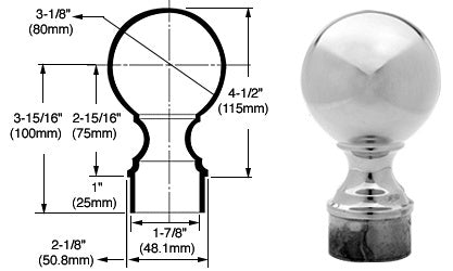 CRL Ball End Cap Additional Image - 5