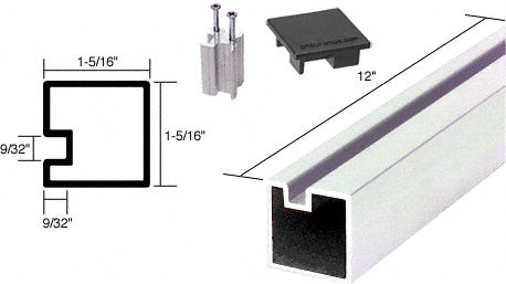 CRL 12" End Aluminum Counter Post