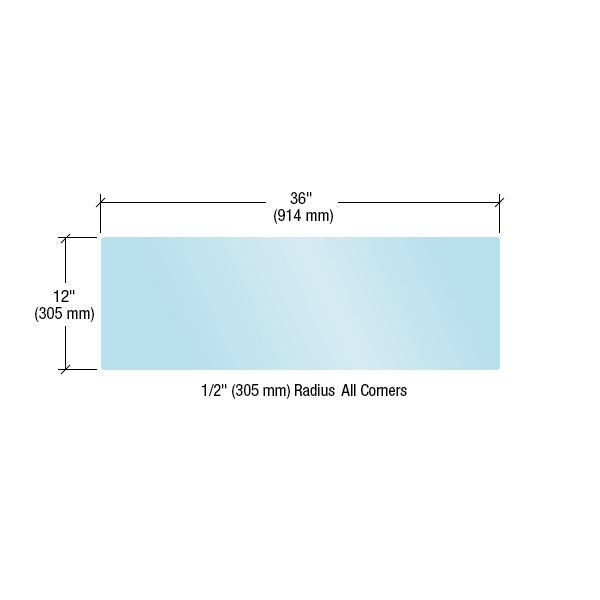 CRL Acrylic Protective Barrier Panel 36" x 12"